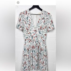 Maje Floral Mini Dress - White and Red